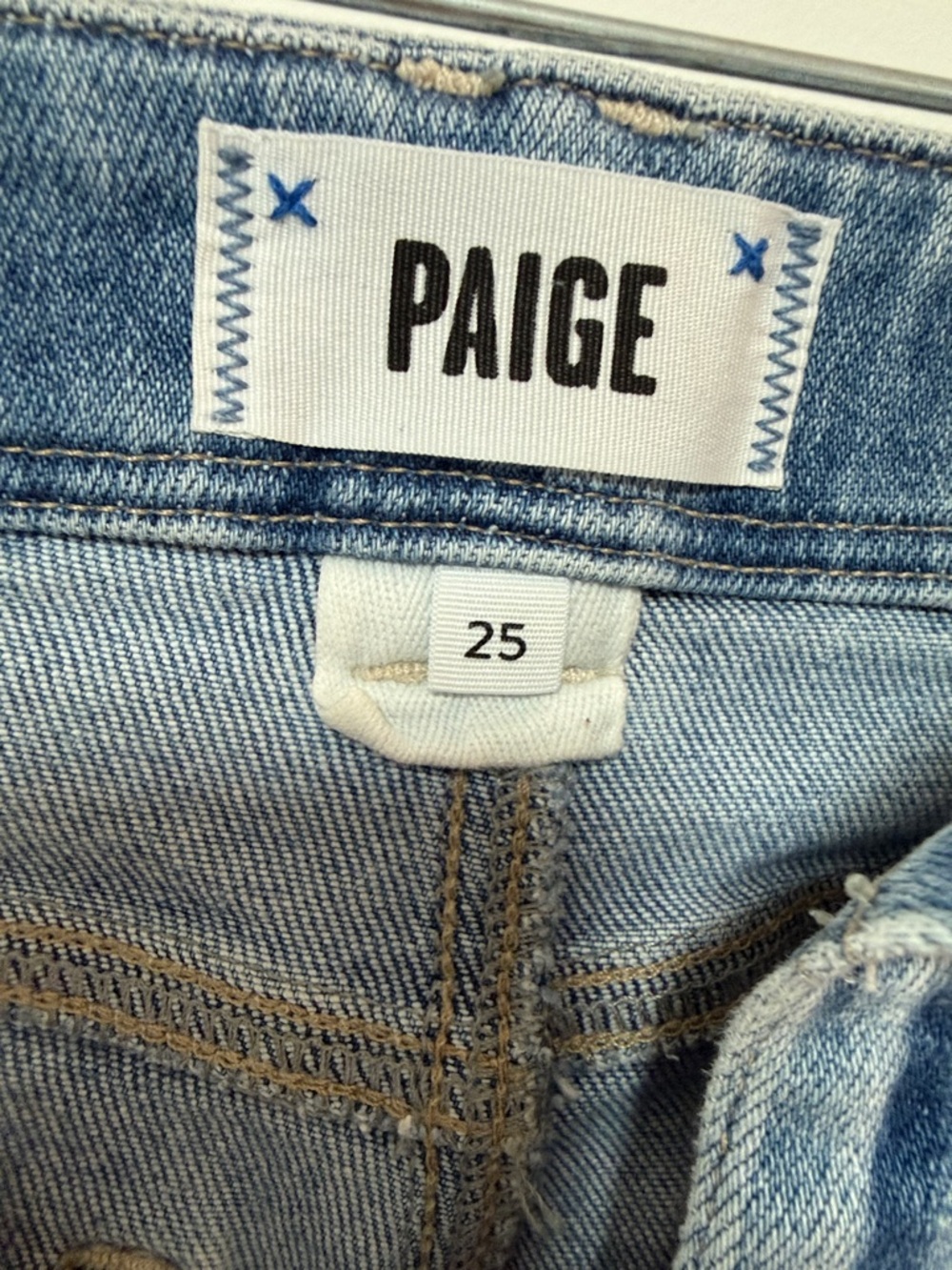 PAIGE Straight Leg Jeans in Medium Blue Wash - Picture 2 of 4